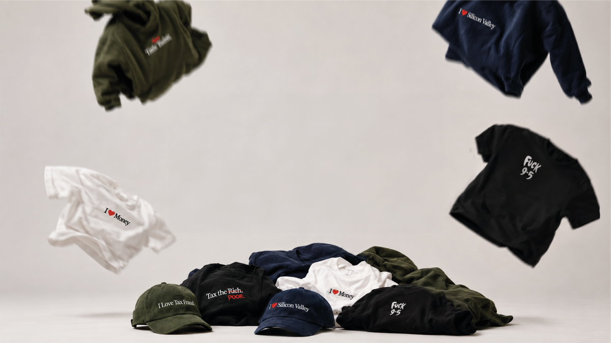 Finance Fools clothing drop hero image